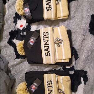 NFL Team Saints Black and Gold Scarf